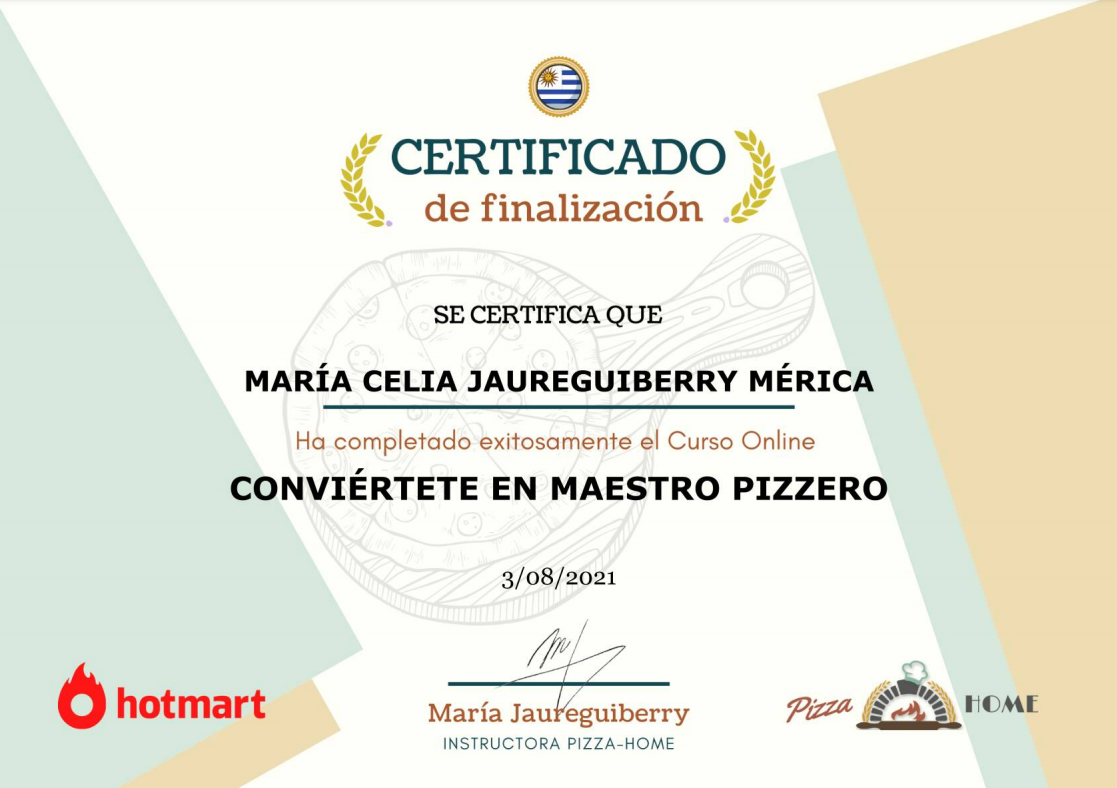Certificado Conviértete en Maestro Pizzero